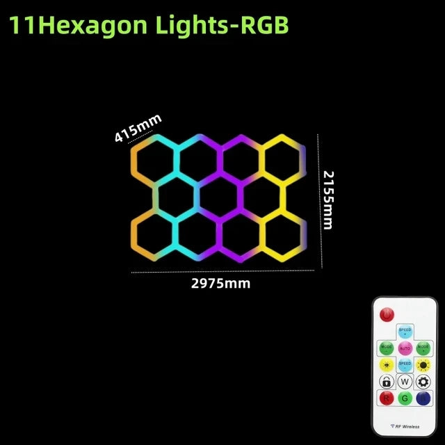 RGB-11H 3022 Large Hexagon RGB LED Ceiling Light