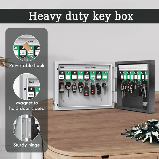 App Controlled 16-Key Wall Mounted Safe Blue