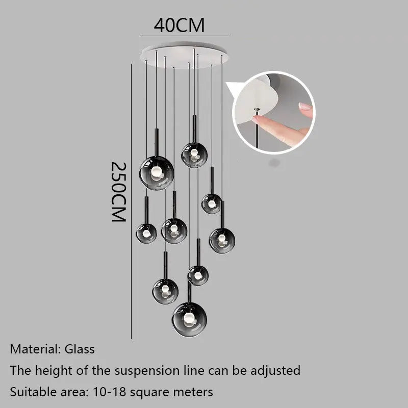 White Multi-Arm Ceiling Light for Modern Interiors