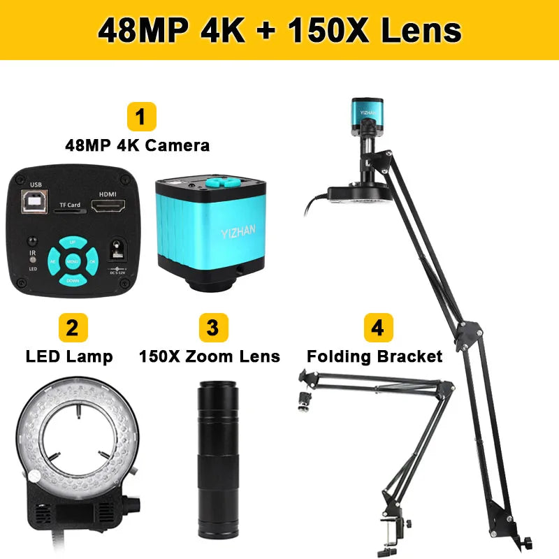4K 48MP Microscope Kit with HDMI & USB Output