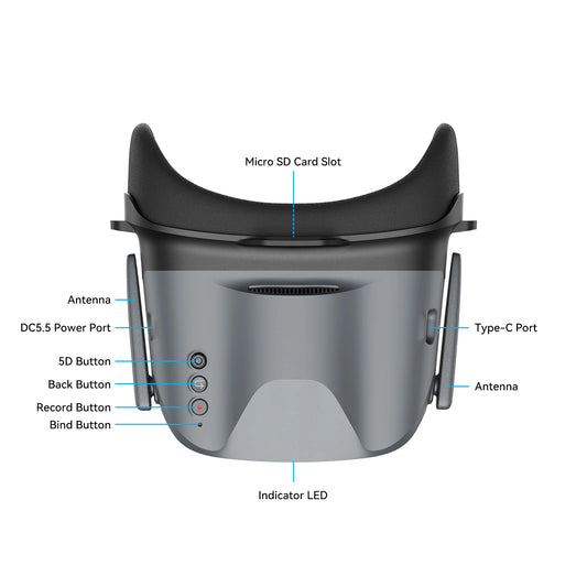 HD FPV Drone Goggles with Wide Screen Display