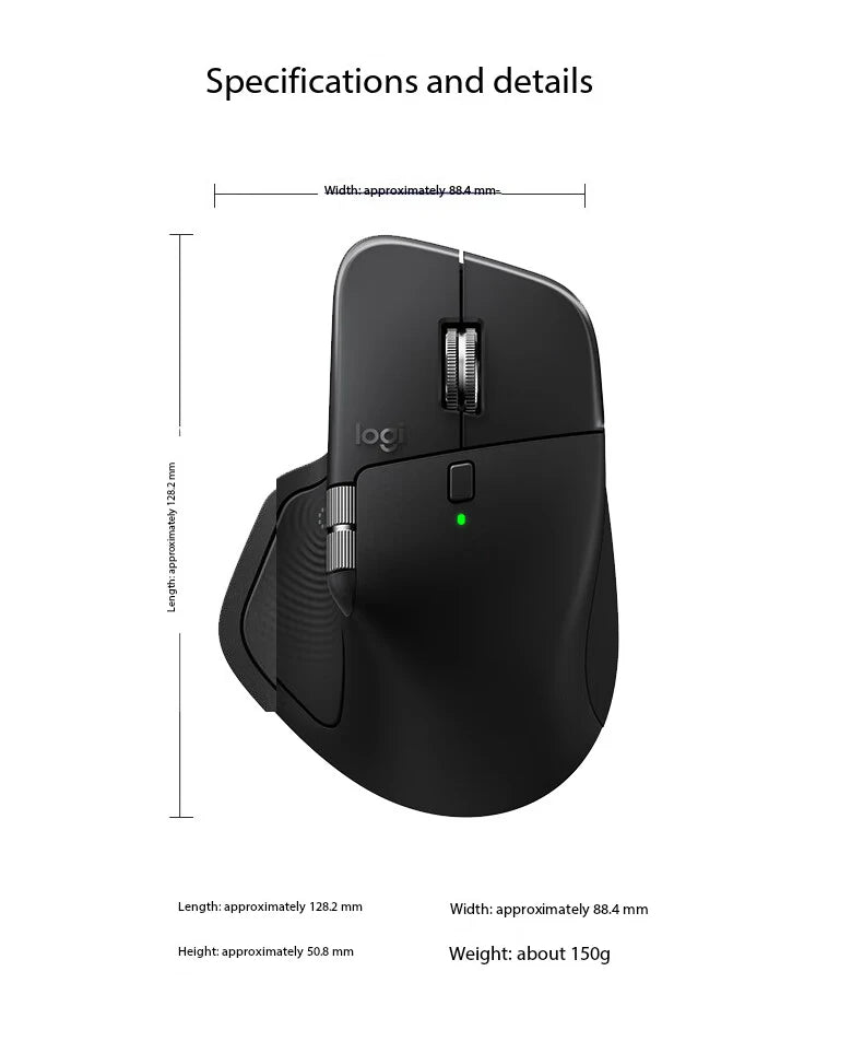 Wireless Bluetooth Office Mouse 8K DPI AI Smart Grey