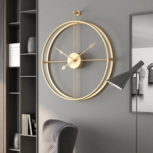 Decorative Wall Clock Modern European Design Gold Needle