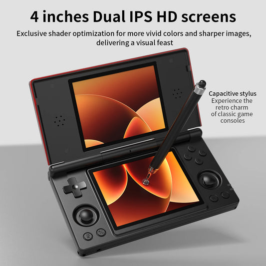 Portable Dual Screen Game Console 4 Inch WiFi Turquoise Blue