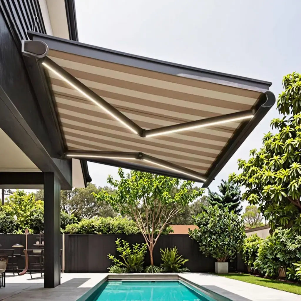 Compact 2.5x1.5m Electric Outdoor Arm Awning