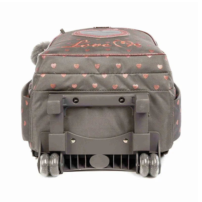 Girls Trolley School Backpack Set with Lunch Bag