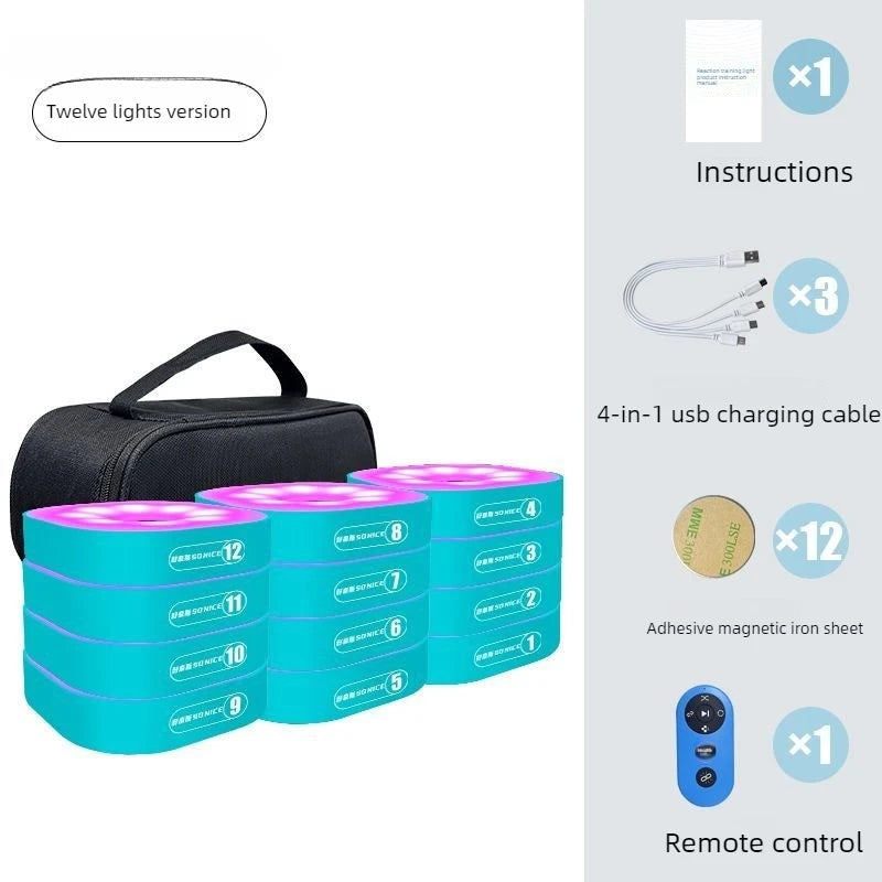 12-Piece Football Reaction Training Lights Multicolor
