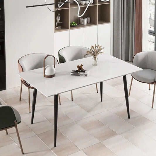 High Gloss White Emerald Table for Kitchen or Restaurant Use