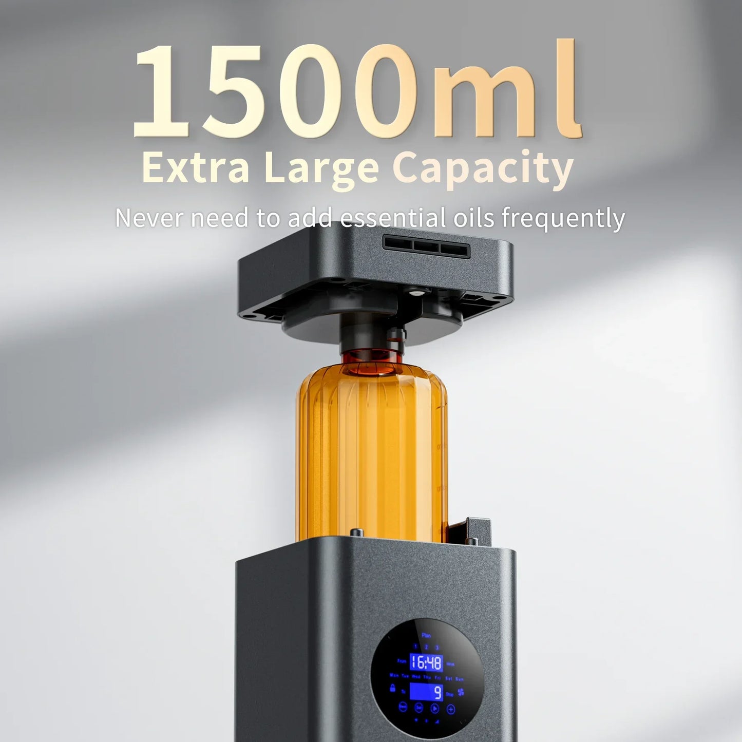 Titanium Gray Bluetooth Essential Oil Diffuser for Large Rooms