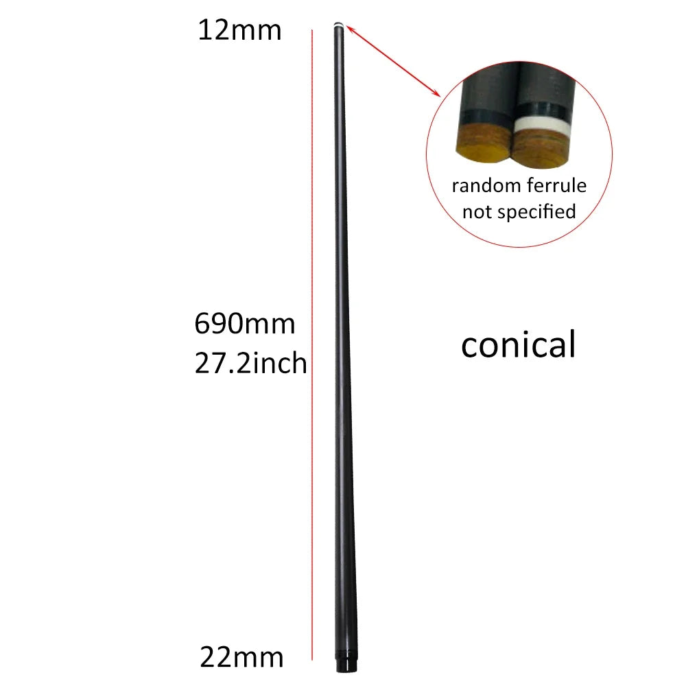 Durable Snooker Cue Shaft Flat 3-8x10 Conical