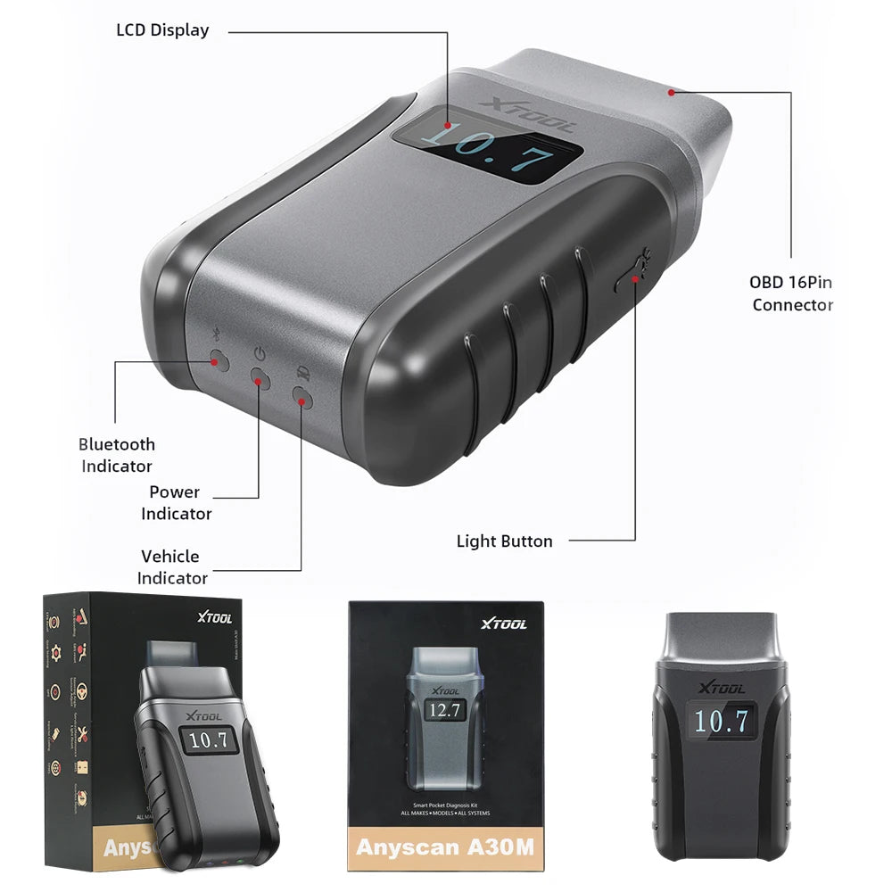Bluetooth OBD2 Car Diagnostic Scanner with 26 Reset Functions