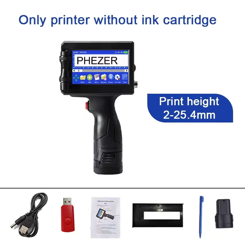 Portable 25.4mm Handheld QR Code Label Printer