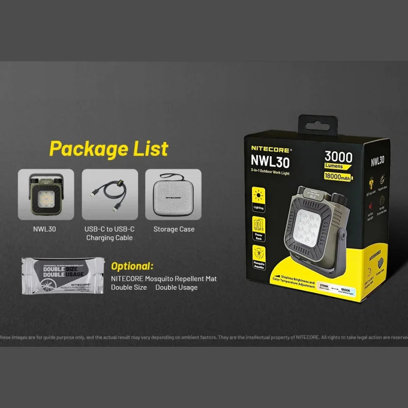 Portable 3000 Lumen LED Lantern with Mosquito Repelling Function