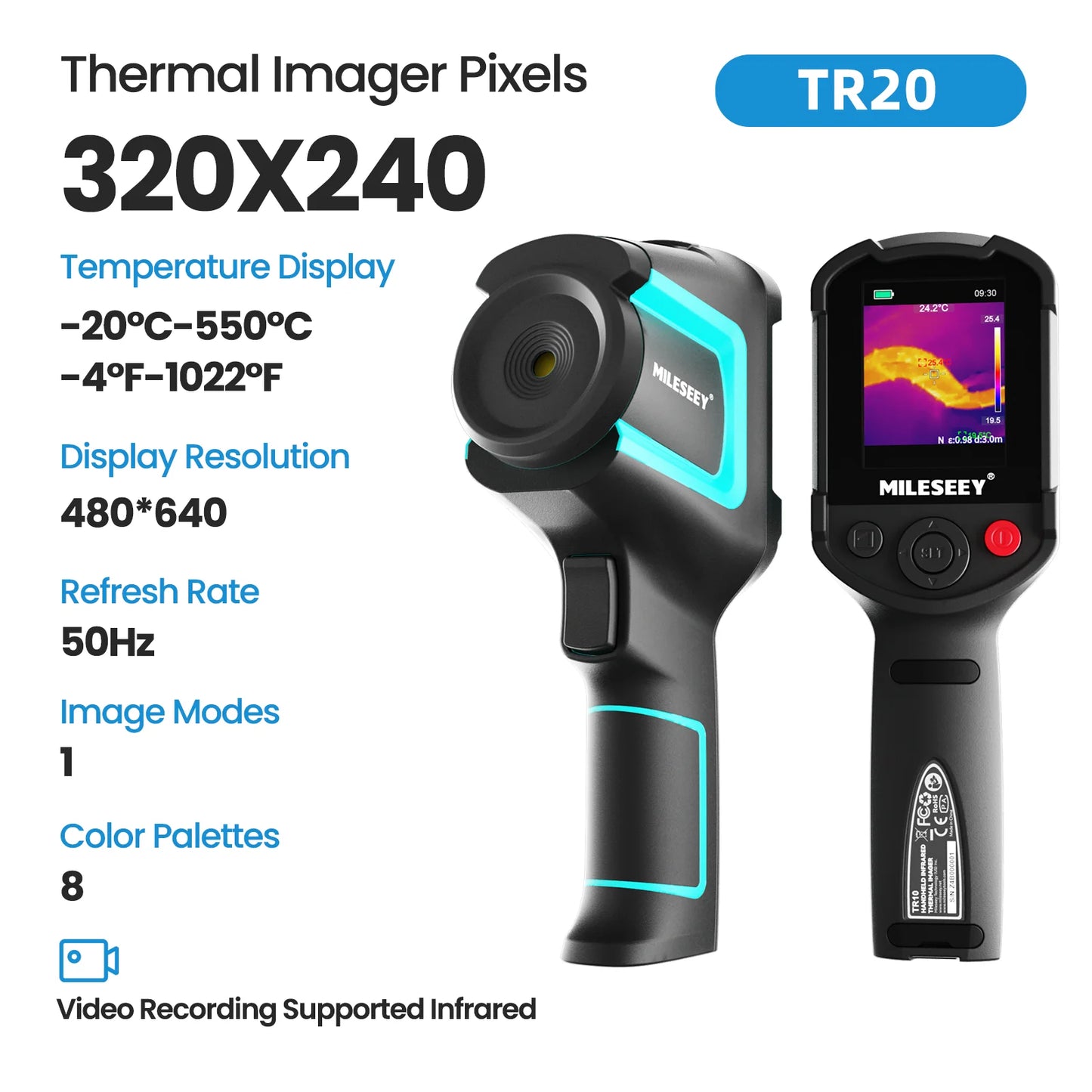 Handheld Thermal Camera Precision Hot & Cold Spot Detection