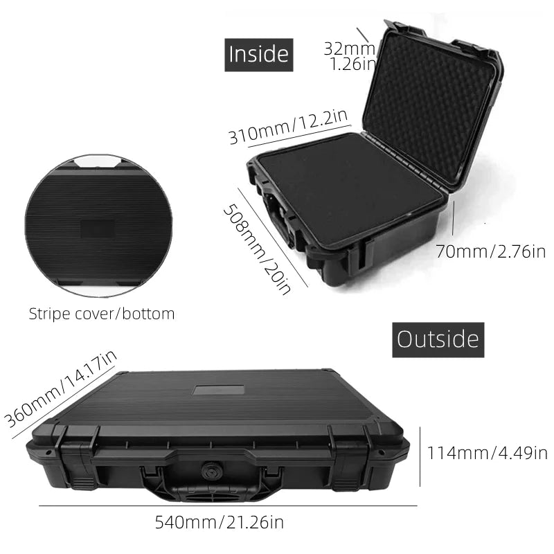 Heavy Duty 540x360x114mm Tool Storage Toolbox Case