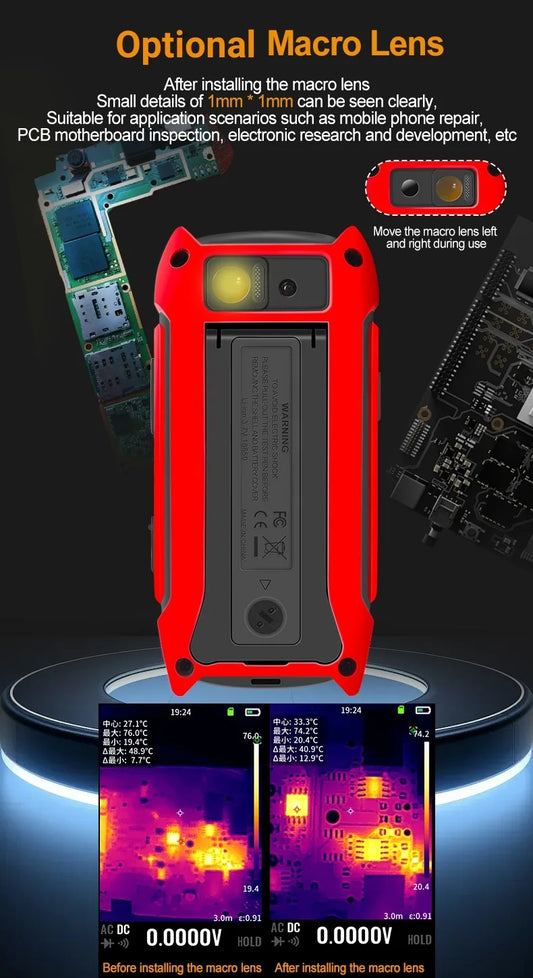 Portable Thermal Imaging Multimeter 256x192 25Hz Display