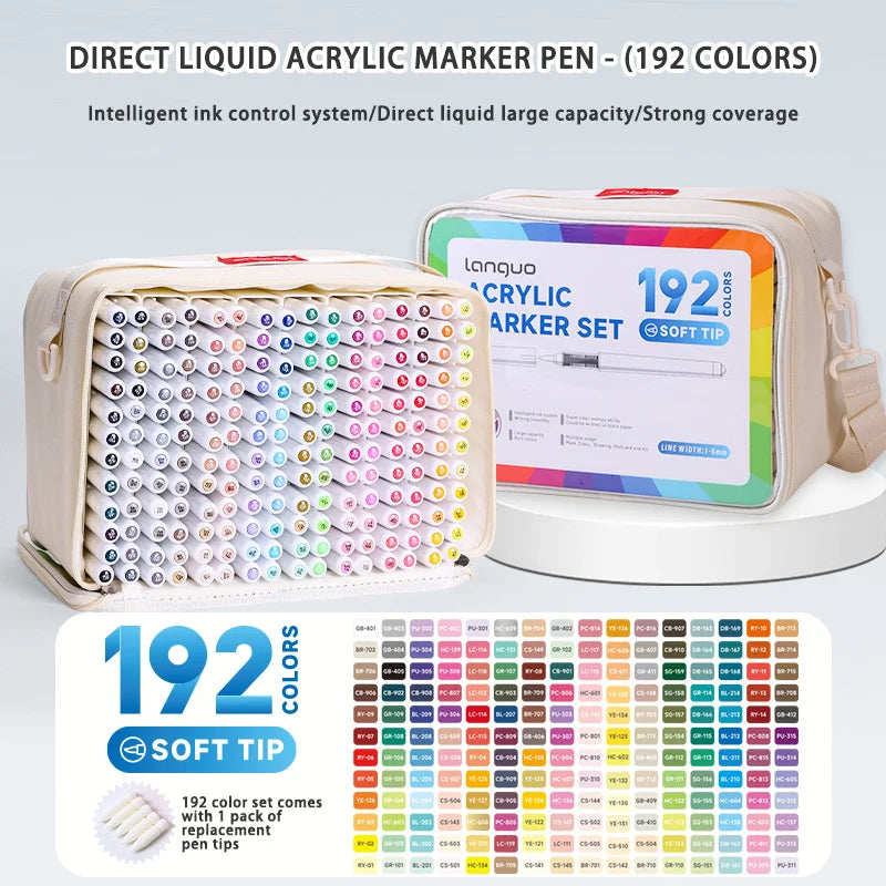 192 Color Acrylic Marker Set for DIY Art Graffiti