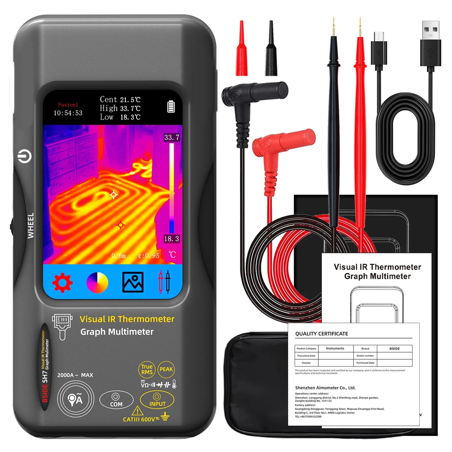 Compact Thermal Imaging Multimeter for Electricians