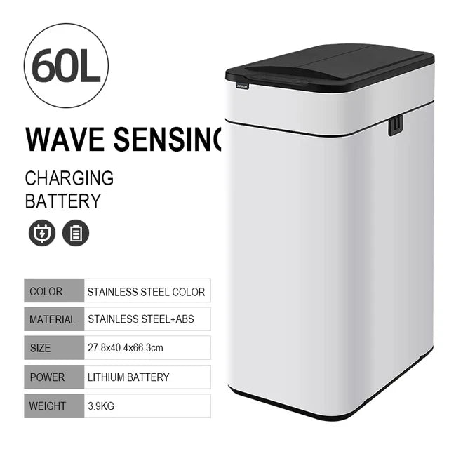 60L Large Capacity Touchless Waste Bin