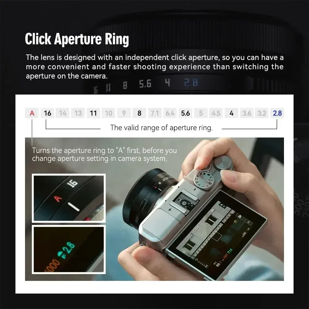 27mm F2.8 Auto Focus Lens for Fuji X Mirrorless