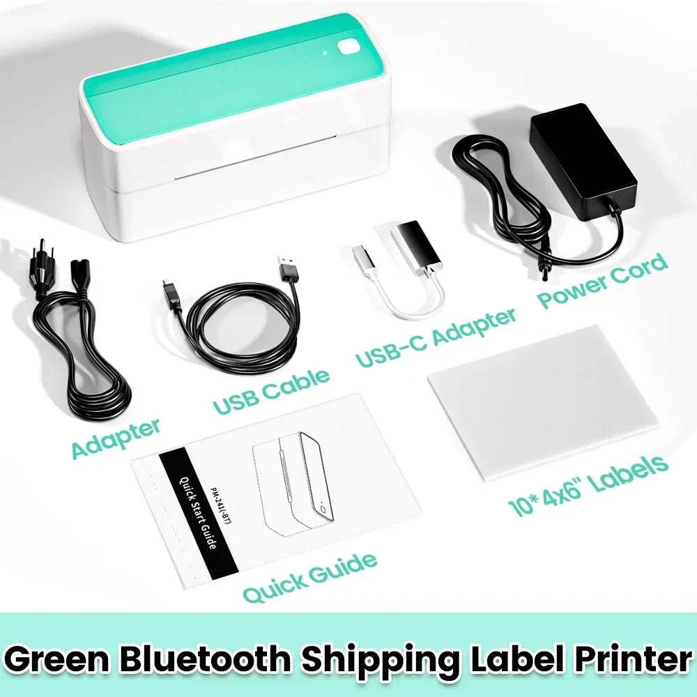 Portable 4x6 Wireless Label Printer Bluetooth
