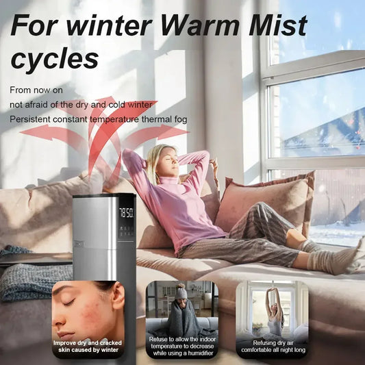White 13L Humidifier with Warm and Cool Mist and Remote