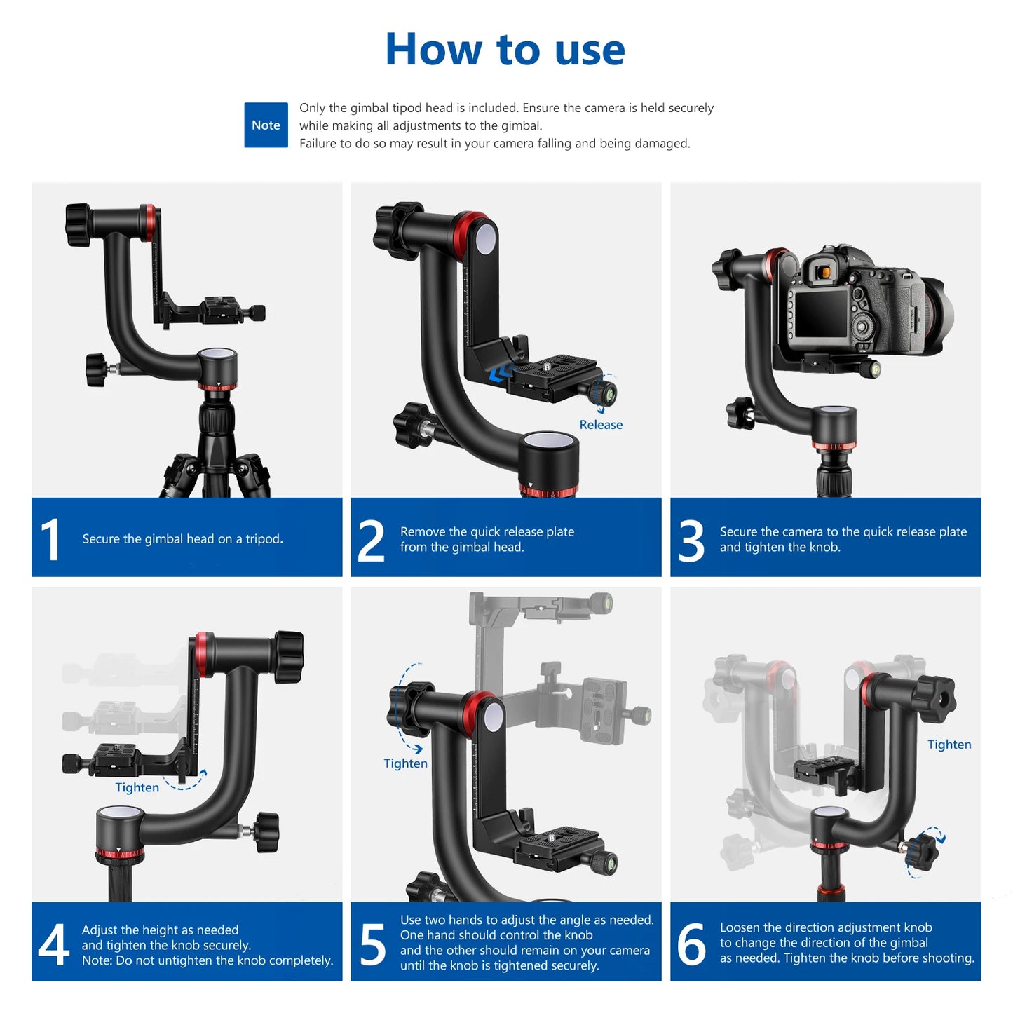 Professional Gimbal Head for 360 Degree Panoramic Photography