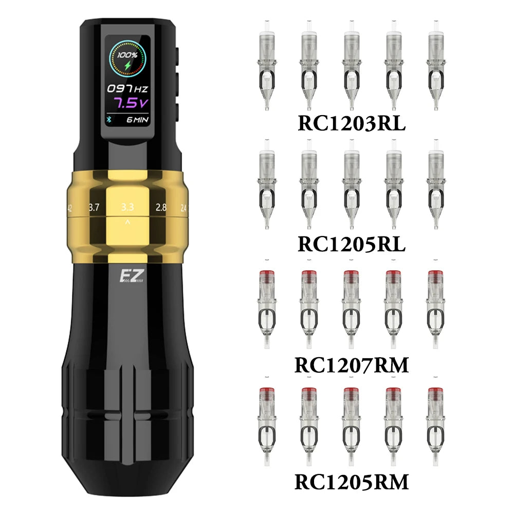 EZ P3 Pro Wireless Battery Tattoo Machine Pen Kits 50pcs