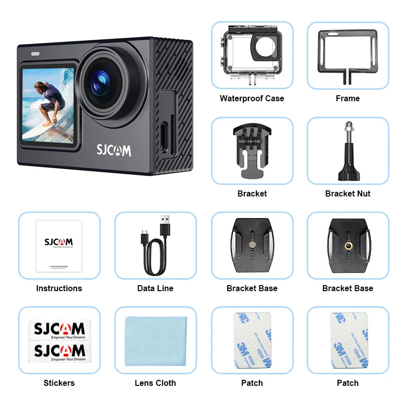 4K Action Cam with 6-Axis Stabilisation and Dual Display