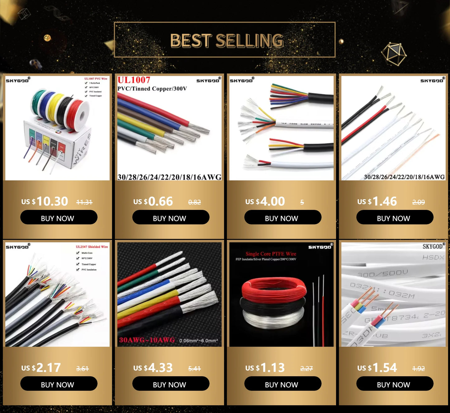 Heavy Duty 2 Pin Electrical Cable PVC Insulated Wire Roll