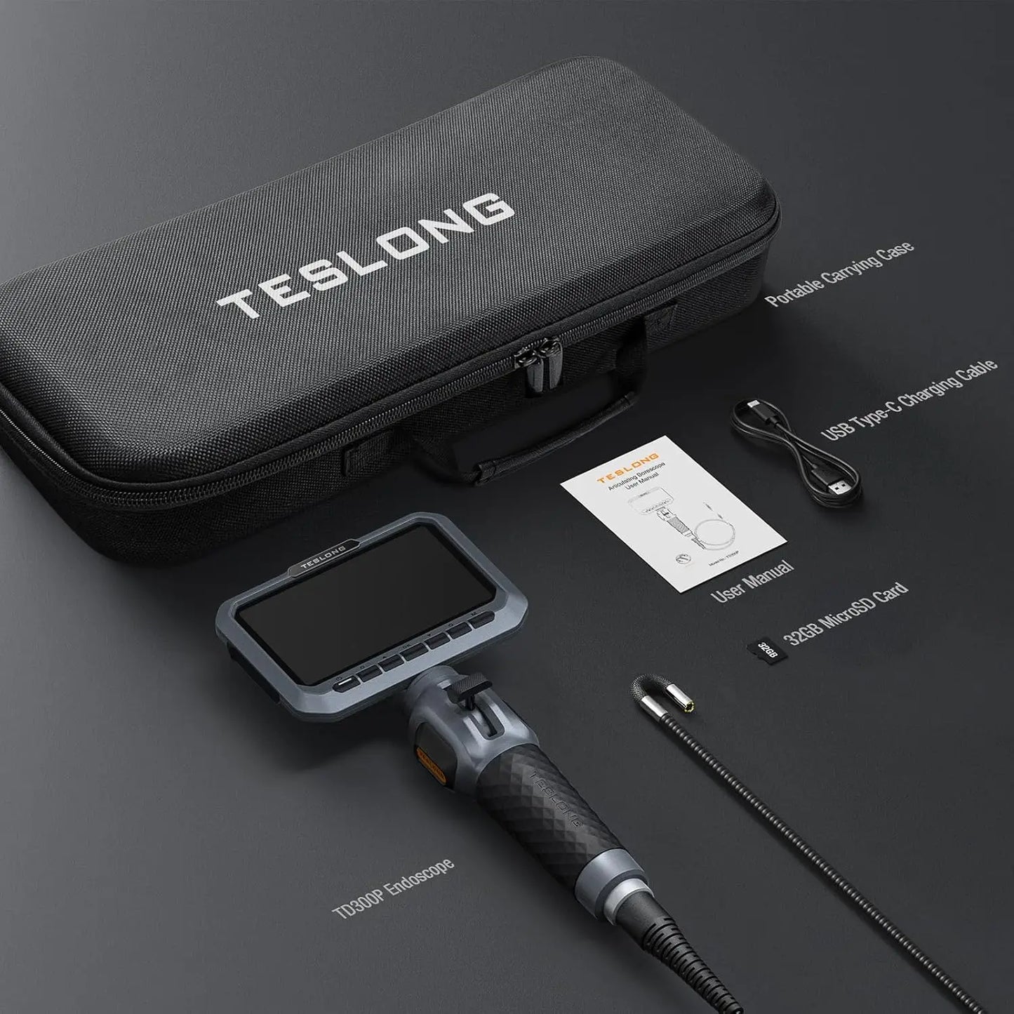 Two Way 420 Degree Articulating Borescope with Screen