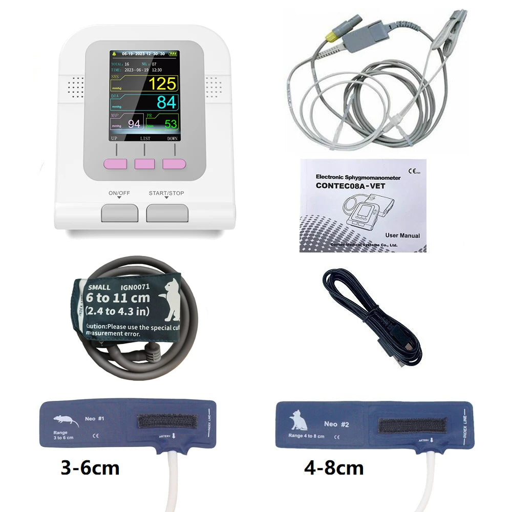 Veterinary Blood Pressure Monitor with 3 Cuffs for Pets