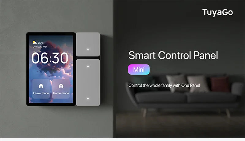 Black Smart Touch Control Panel for Home Automation
