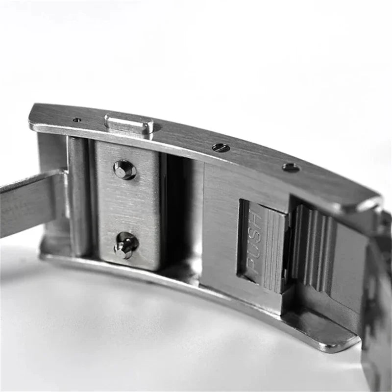 Heavy Duty Watch Band Steel Bracelet with Adjustable Clasp
