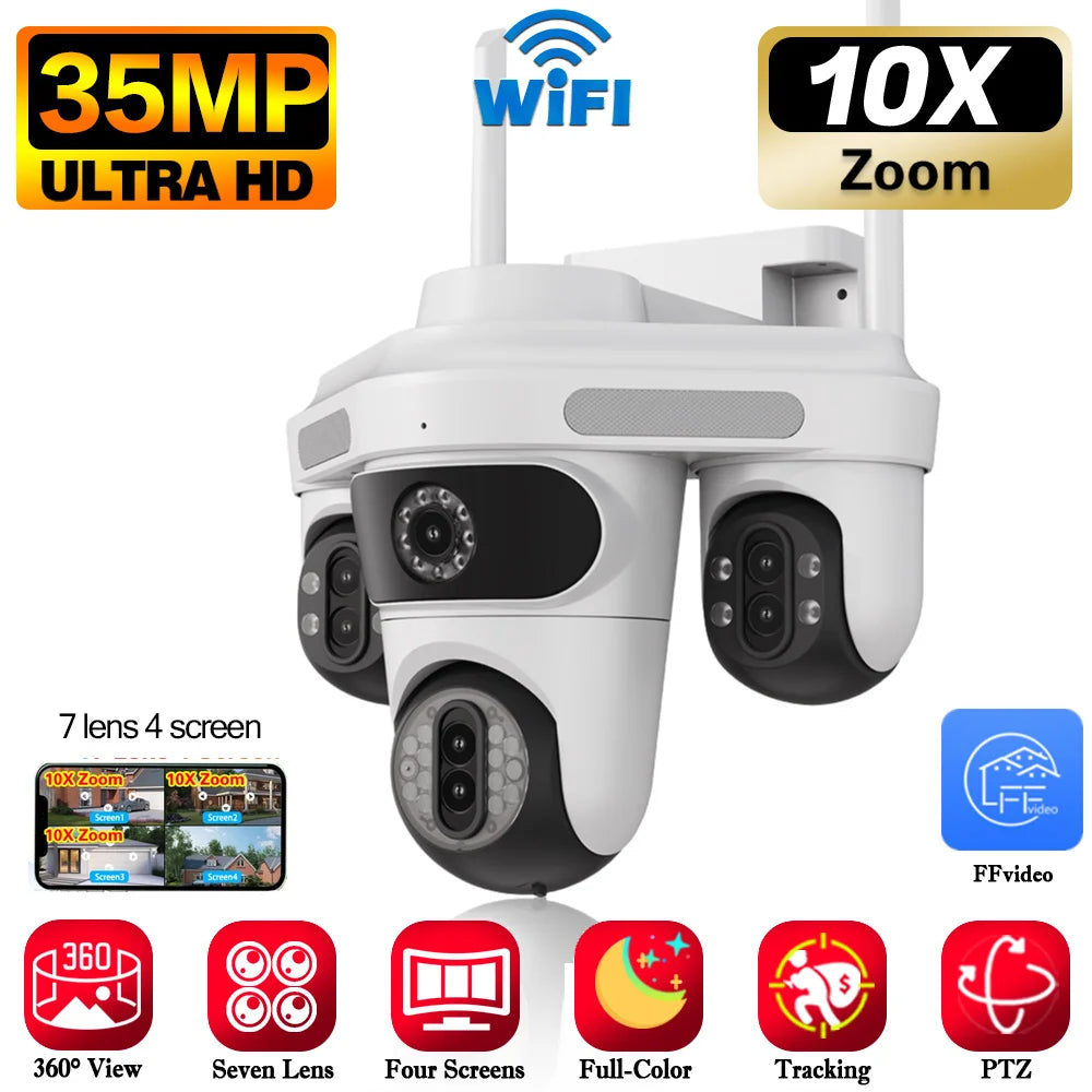 Wireless Panoramic Auto-Tracking CCTV Camera No Card