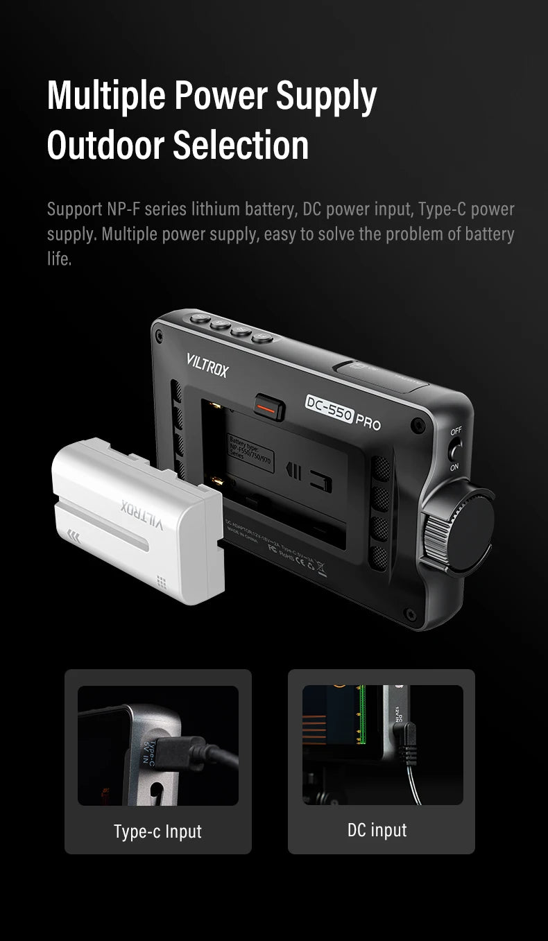 Professional 5.5" 4K Field Monitor for DSLR and Video Cameras