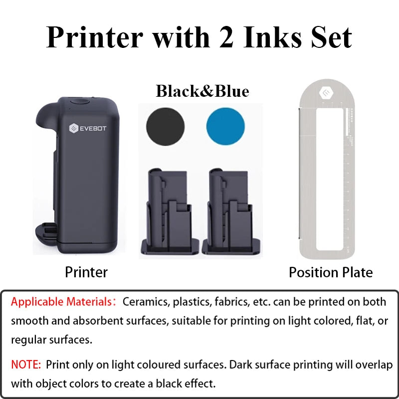 Wireless Smart Inkjet Printer with Dual Inks
