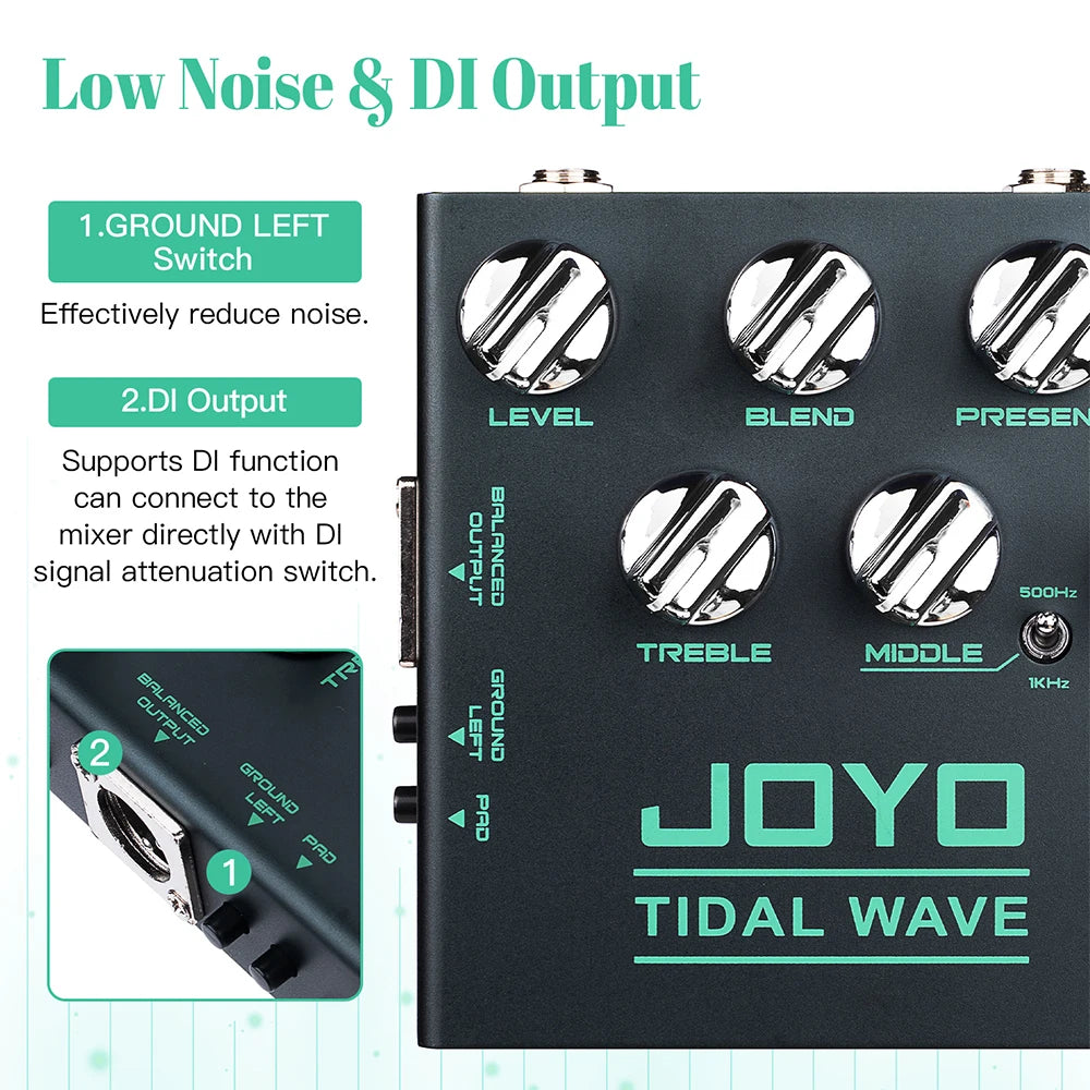 Portable Bass Guitar Pedal Tidal Wave Preamp Effect