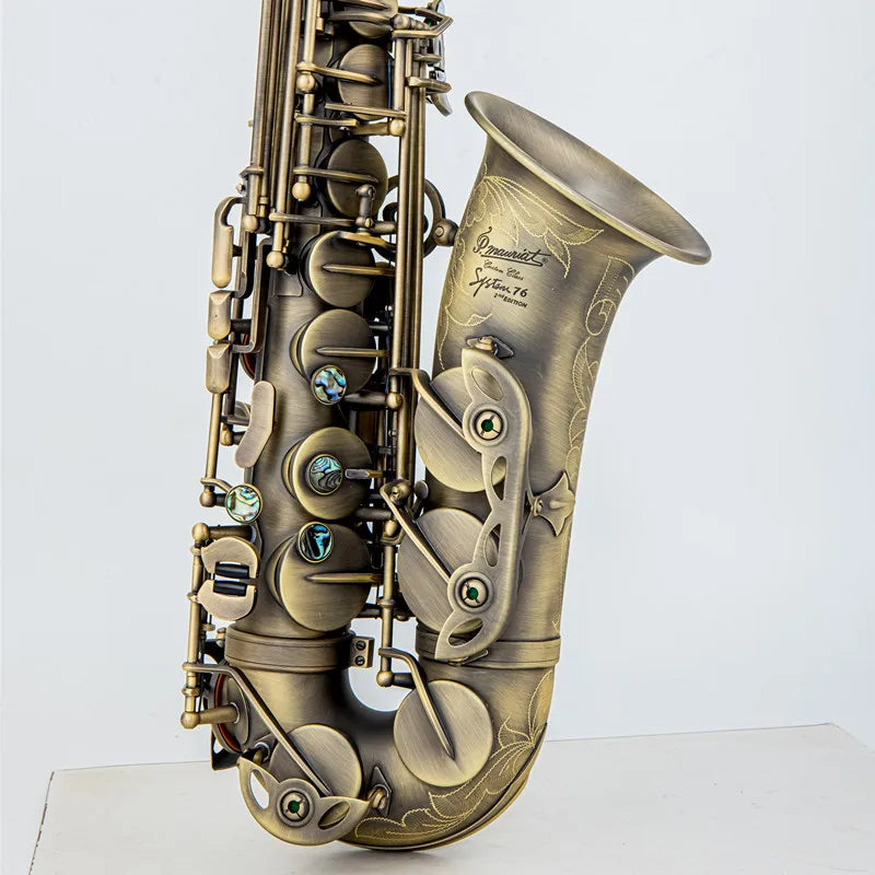 Antique Copper Alto Saxophone E-Flat Professional with Mouthpiece