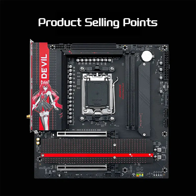 Night Devil B650M Motherboard 9000MHz DDR5, M.2 NVMe