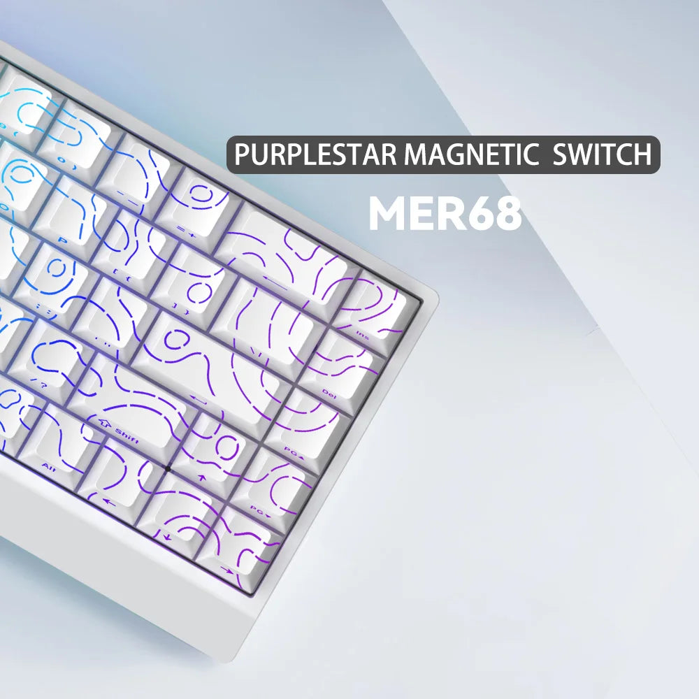 68 Key Mechanical Gaming Keyboard White Quick Trigger