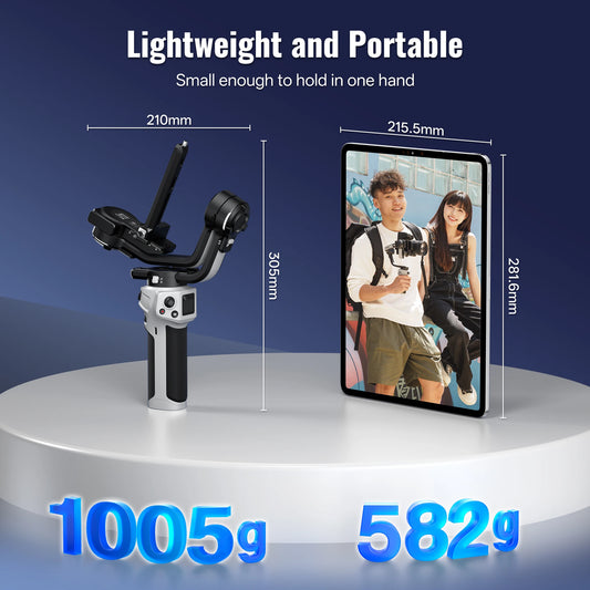 Portable 3 Axis Camera Stabilizer Gimbal for DSLR Mirrorless