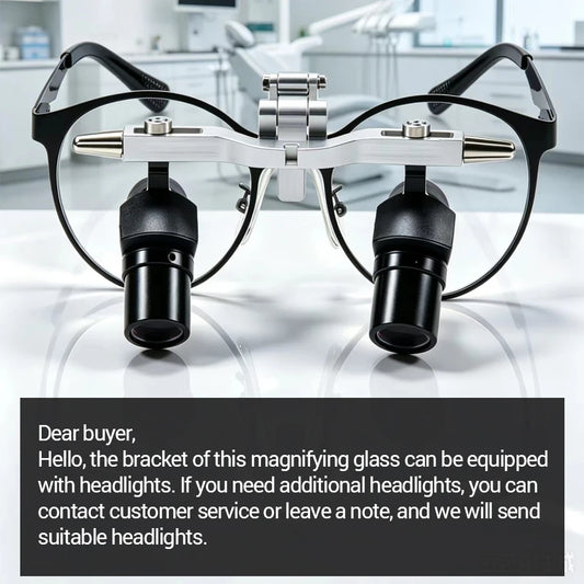6X Head Mounted Binocular Magnifying Glass Black