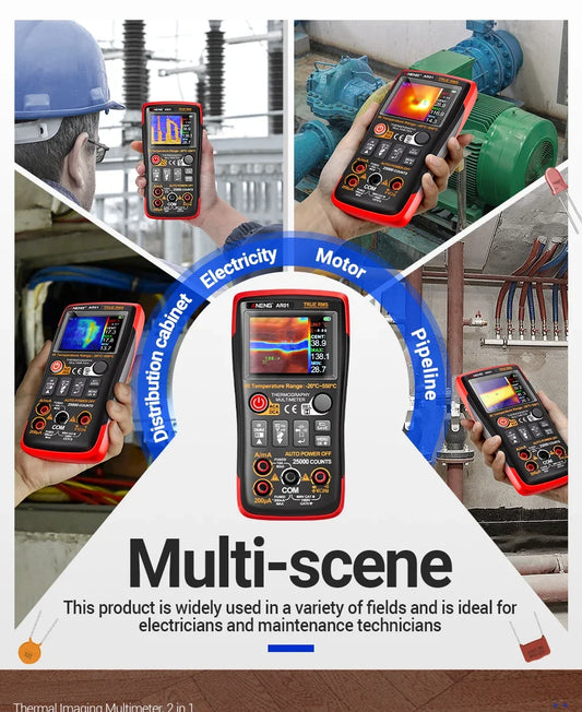 Thermal Imaging Pro Multimeter High-Accuracy 250Mohm Tester