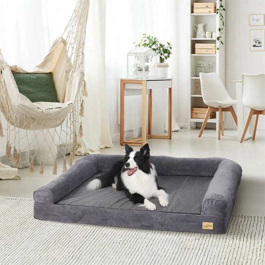 Orthopedic Dog Bed XXL Memory Foam Washable Gray