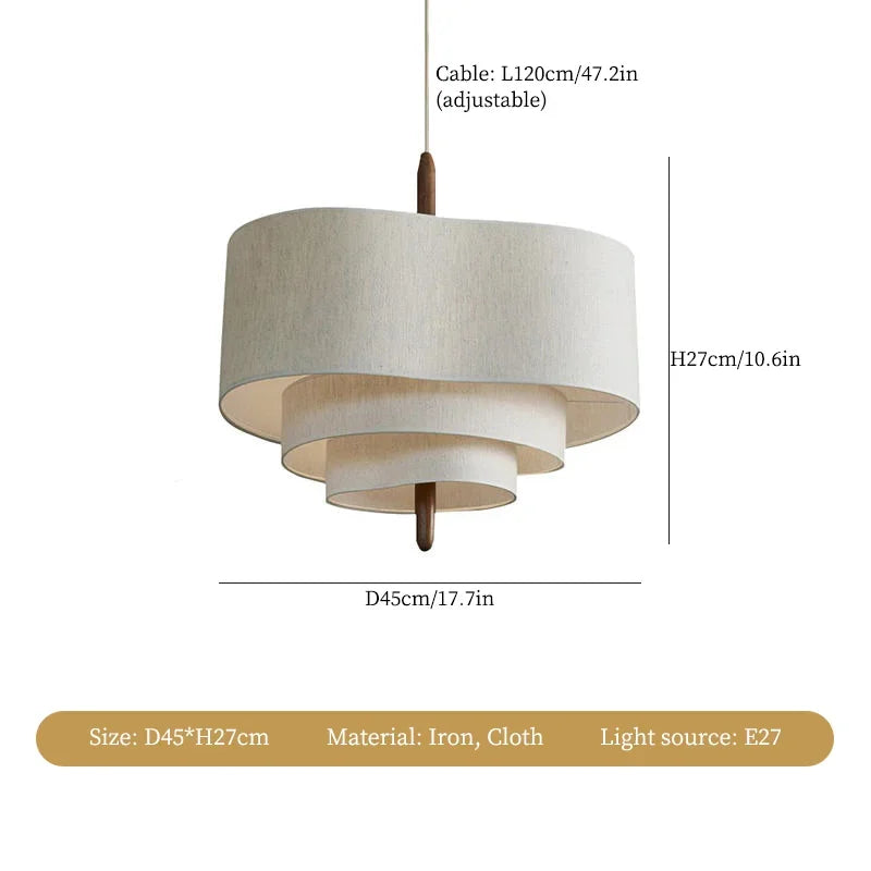 White Pendant Ceiling Light 45cm Bright White