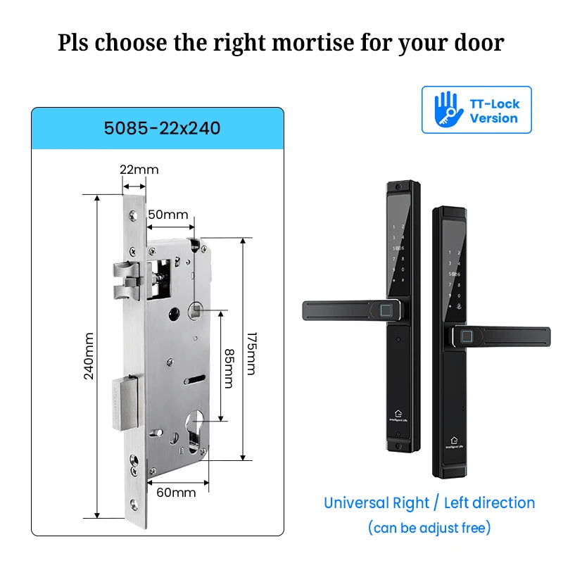 Fingerprint Gate Lock Keyless Smart Security