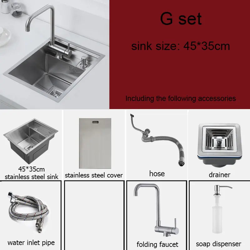 45x35cm Compact Bar Sink with Tap