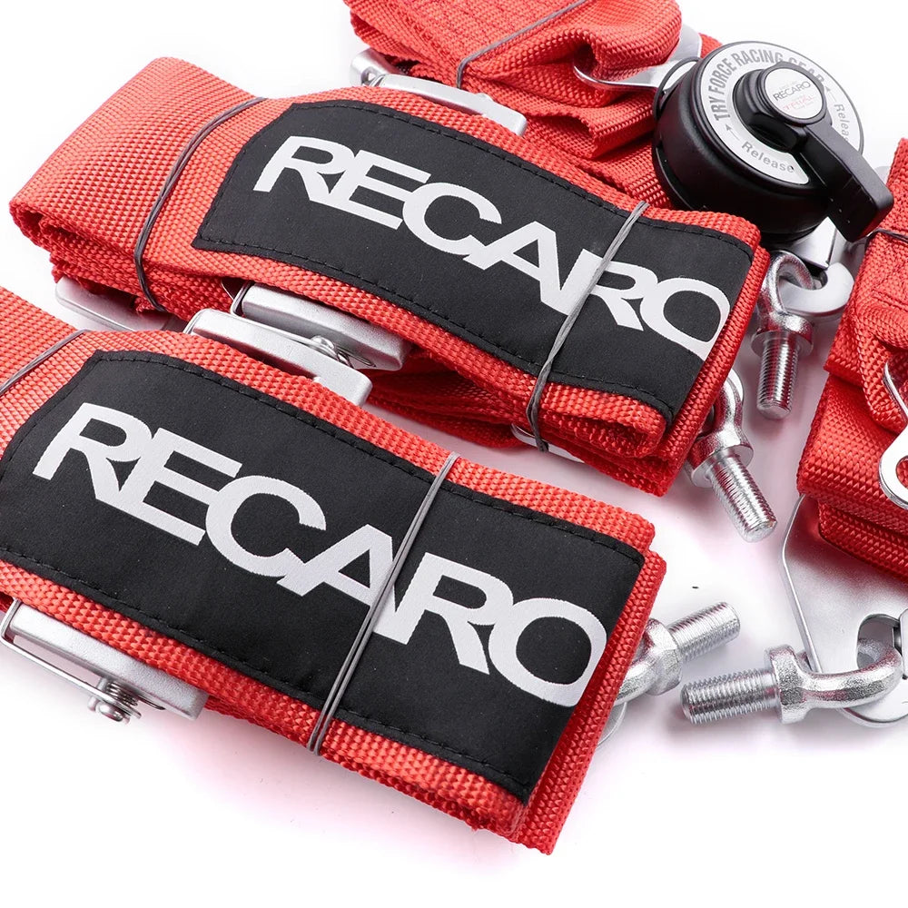 4 Point Racing Seat Belt Harness Red 3 Inch
