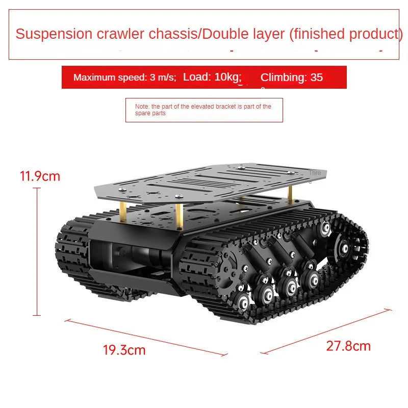 10kg Double Layer Metal Tank Chassis with Motor Suspension